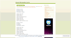 Desktop Screenshot of alanismorissettelyrics.wordpress.com
