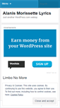 Mobile Screenshot of alanismorissettelyrics.wordpress.com