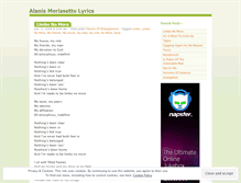 Tablet Screenshot of alanismorissettelyrics.wordpress.com