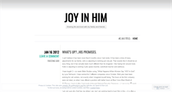 Desktop Screenshot of joyinhim.wordpress.com