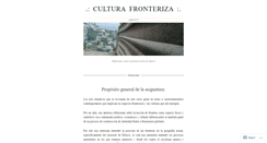 Desktop Screenshot of culturasfronterizas.wordpress.com