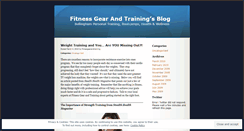 Desktop Screenshot of fitnessgearandtraining.wordpress.com