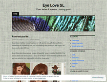 Tablet Screenshot of eyelovesl.wordpress.com