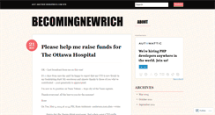 Desktop Screenshot of becomingnewrich.wordpress.com