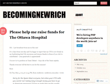 Tablet Screenshot of becomingnewrich.wordpress.com