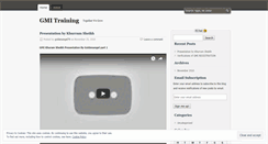 Desktop Screenshot of gmitraining.wordpress.com
