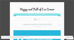 Desktop Screenshot of happyandfulloficecream.wordpress.com