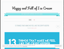 Tablet Screenshot of happyandfulloficecream.wordpress.com