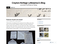 Tablet Screenshot of craytonheritage.wordpress.com