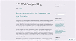Desktop Screenshot of 101webdesignsblog.wordpress.com