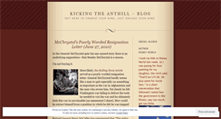 Desktop Screenshot of kickingtheanthillblog.wordpress.com