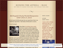 Tablet Screenshot of kickingtheanthillblog.wordpress.com