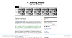 Desktop Screenshot of littlehelpplease.wordpress.com