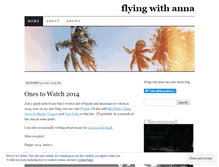 Tablet Screenshot of flyingwithanna.wordpress.com