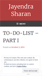 Mobile Screenshot of jayendrasharan.wordpress.com