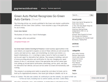 Tablet Screenshot of gogreenautobusiness.wordpress.com