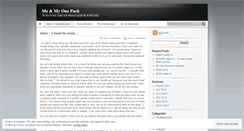 Desktop Screenshot of meandmyonepack.wordpress.com