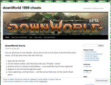 Tablet Screenshot of downworld1999cheats.wordpress.com