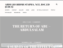 Tablet Screenshot of abdulhamidmustapha.wordpress.com