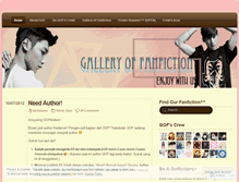 Tablet Screenshot of galleryoffanfiction.wordpress.com