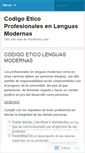 Mobile Screenshot of eticalenguasmodernas.wordpress.com
