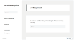 Desktop Screenshot of catholicevangelism.wordpress.com