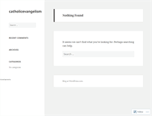 Tablet Screenshot of catholicevangelism.wordpress.com