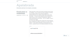 Desktop Screenshot of apalabrada.wordpress.com