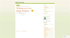 Desktop Screenshot of abhishekshah.wordpress.com