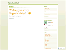 Tablet Screenshot of abhishekshah.wordpress.com
