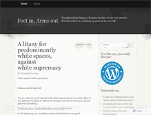 Tablet Screenshot of feetinarmsout.wordpress.com
