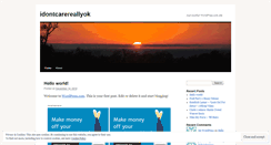 Desktop Screenshot of idontcarereallyok.wordpress.com