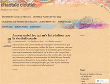 Tablet Screenshot of chantalecloutier.wordpress.com