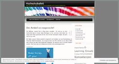 Desktop Screenshot of hochschulballett.wordpress.com