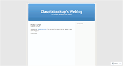 Desktop Screenshot of claudiabackup.wordpress.com