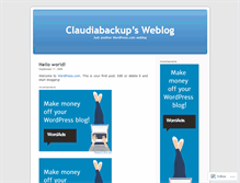 Tablet Screenshot of claudiabackup.wordpress.com