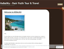 Tablet Screenshot of kebaliku.wordpress.com