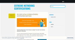 Desktop Screenshot of extremenetworkscertifications.wordpress.com