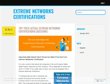 Tablet Screenshot of extremenetworkscertifications.wordpress.com