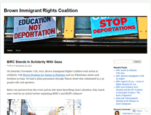 Tablet Screenshot of brownimmigrantrightscoalition.wordpress.com
