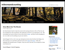 Tablet Screenshot of mileoneandcounting.wordpress.com