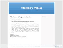 Tablet Screenshot of fitzgekc.wordpress.com
