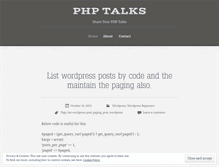 Tablet Screenshot of phptalks.wordpress.com