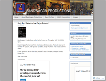 Tablet Screenshot of bandwagonmusic.wordpress.com