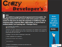 Tablet Screenshot of crazydevelopers.wordpress.com