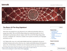 Tablet Screenshot of lotrrotk.wordpress.com