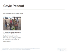 Tablet Screenshot of gaylepescud.wordpress.com