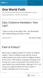 Mobile Screenshot of oneworldfaith.wordpress.com