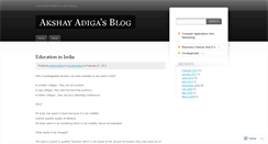 Desktop Screenshot of akshayadiga.wordpress.com