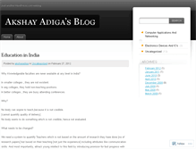 Tablet Screenshot of akshayadiga.wordpress.com